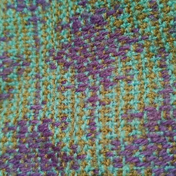 VTG Tailored Woven Wool Skirt XS-S Violet-Blue, Turquoise, Khaki-Green - Picture 2 of 15